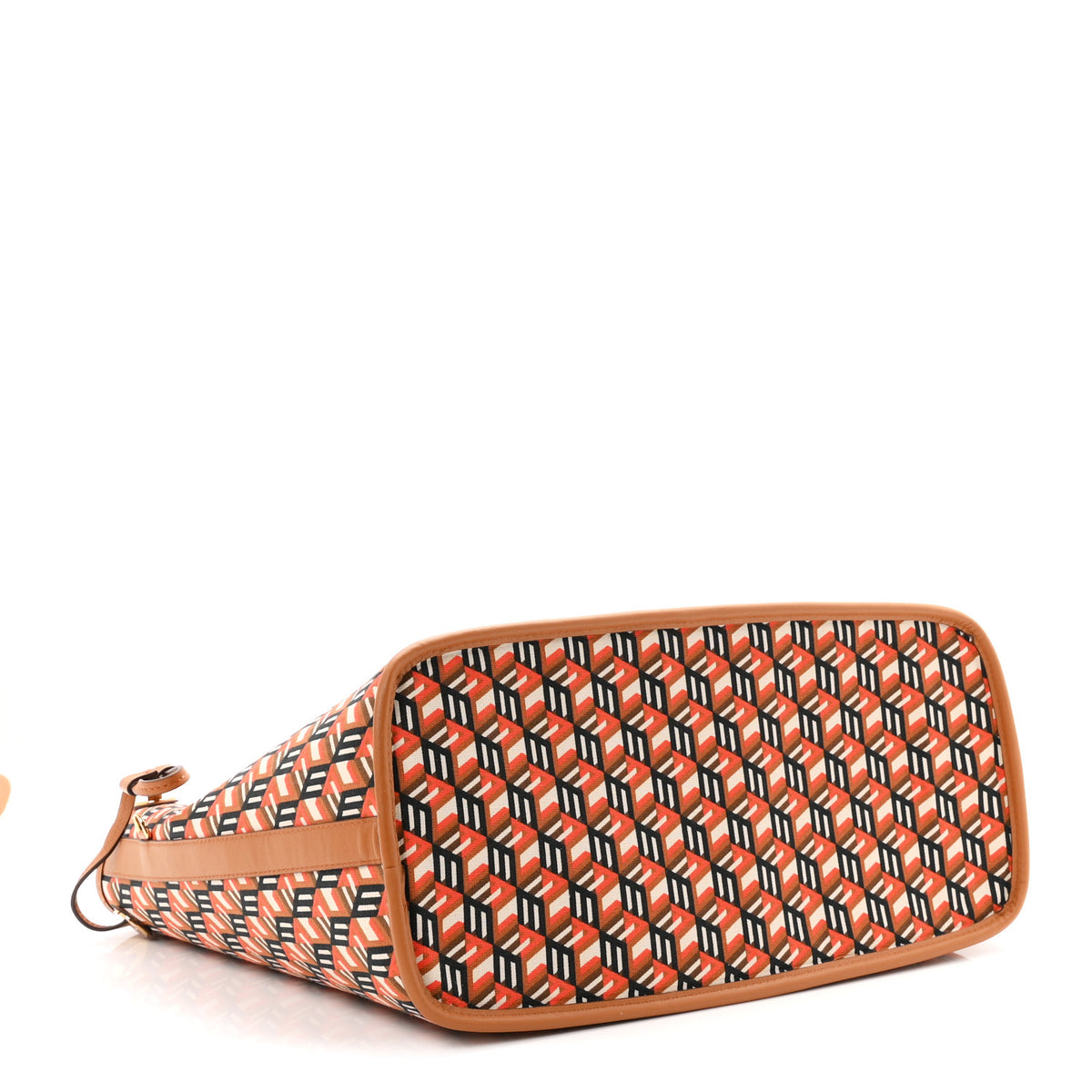 MCM Visetos Medium Liz Reversible Shopper Tote Cognac 12 of 16