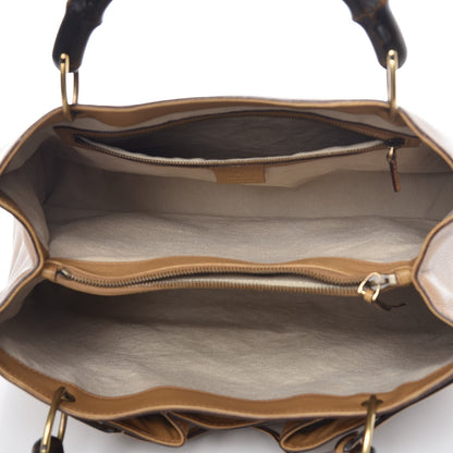Gucci Calfskin Bamboo Handle Tote Tan 5 of 7