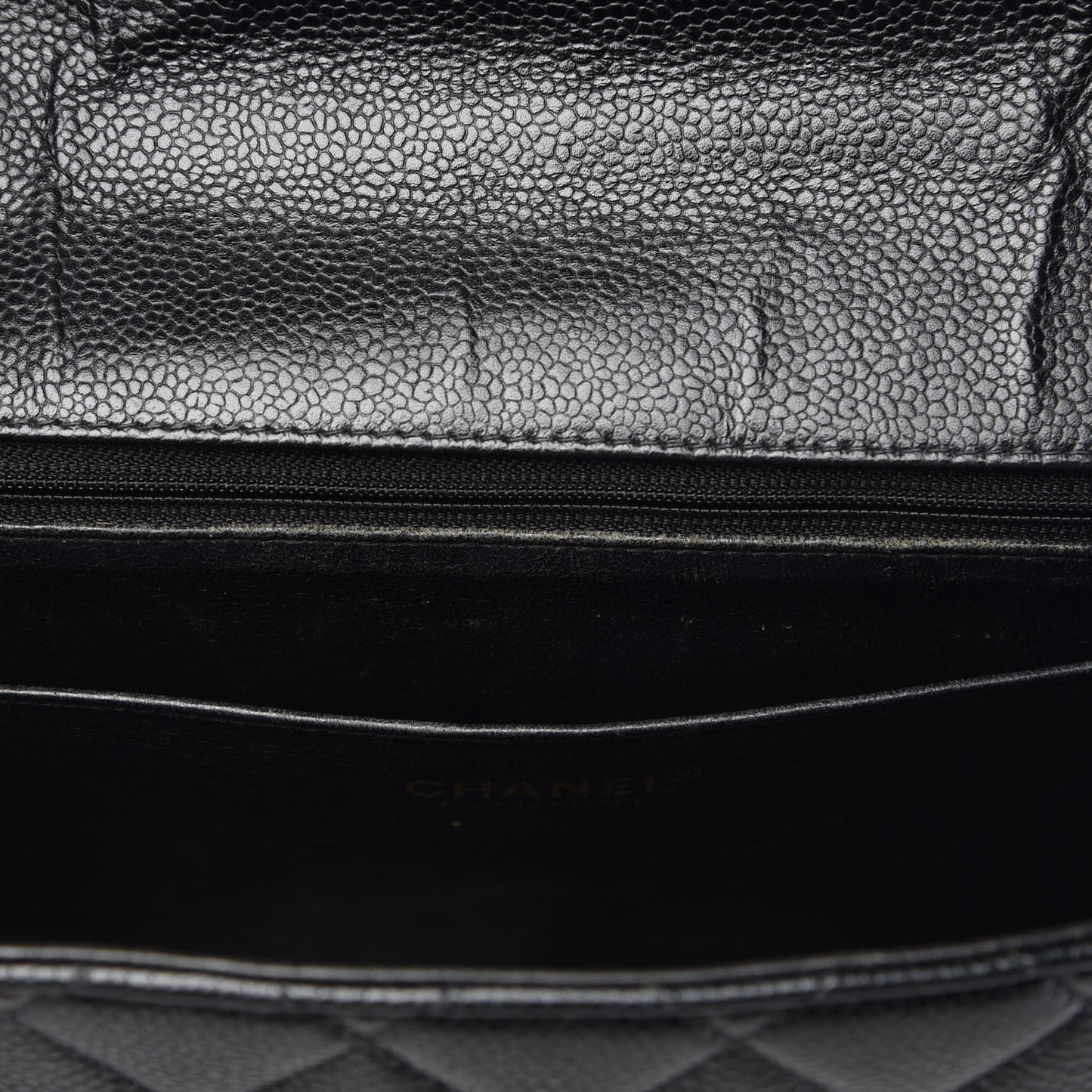 Caviar Jumbo Single Flap Black