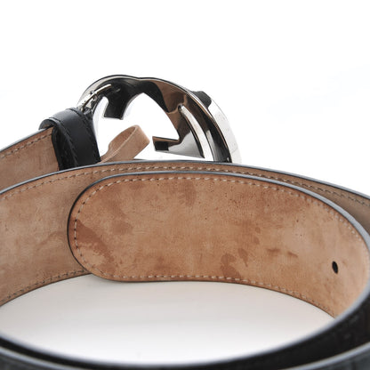 Gucci Guccissima Signature Interlocking G 40mm Belt 80 32 Black 4 of 12