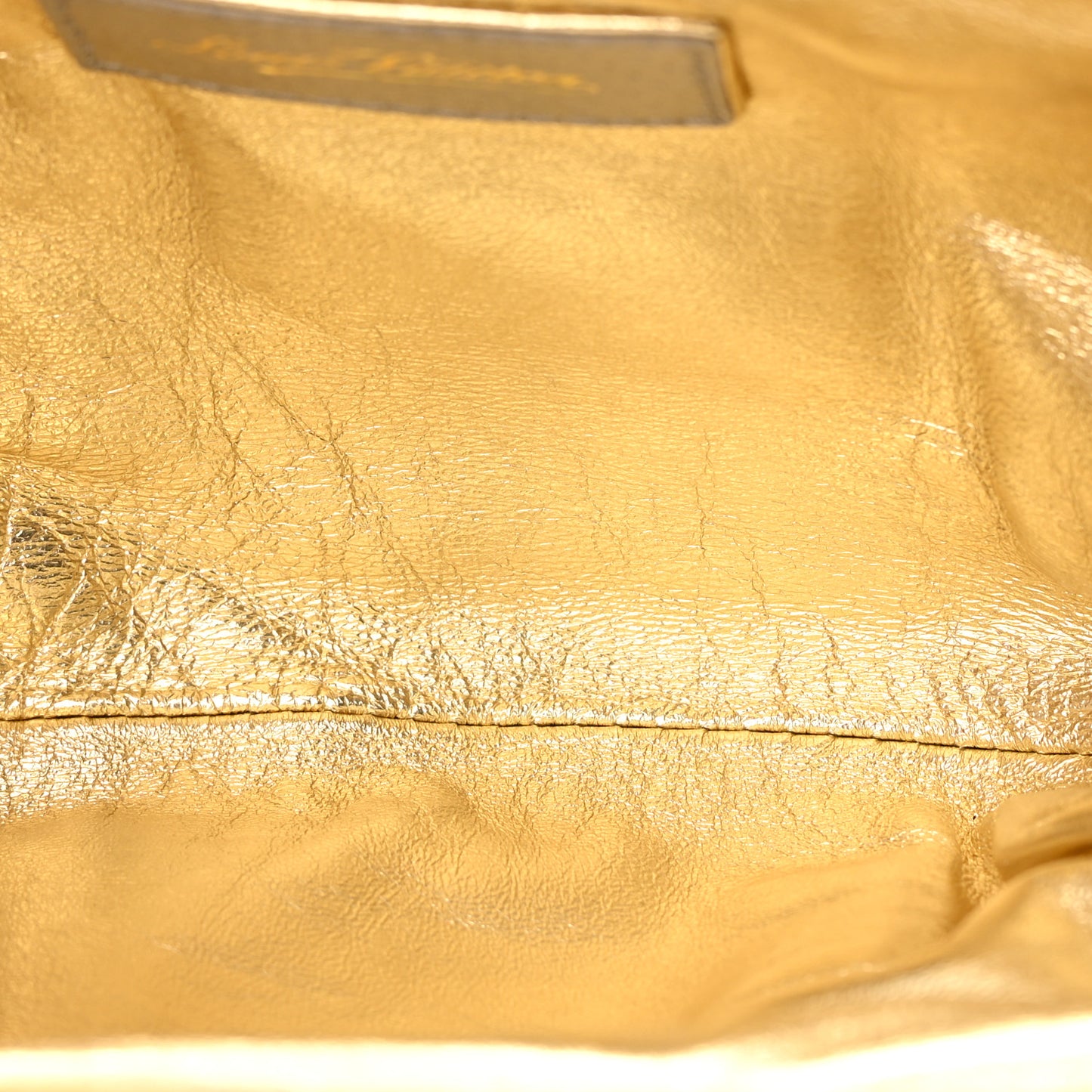Satin Monogram Aumoniere Clutch Silver