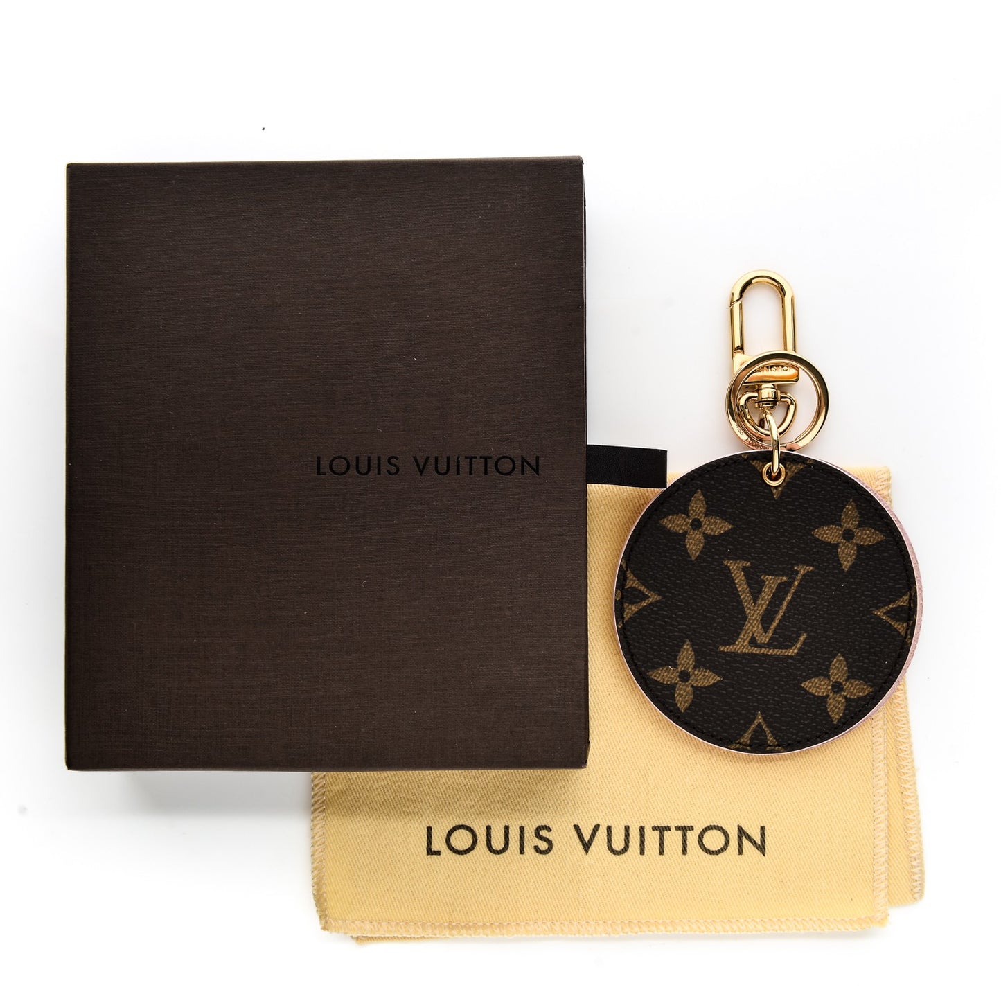 Monogram LV Mirror Key Holder Rose Ballerine