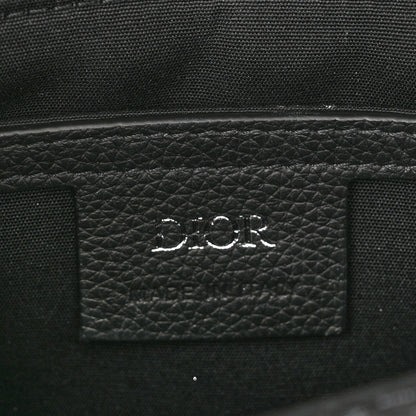 Christian Dior Grained Calfskin Oblique Saddle Pouch Black 6 of 11