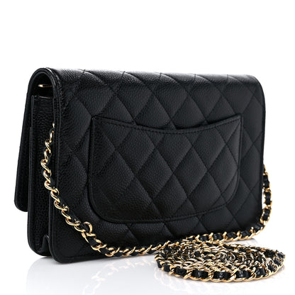 Chanel Caviar Quilted Wallet On Chain WOC Black 3 of 11