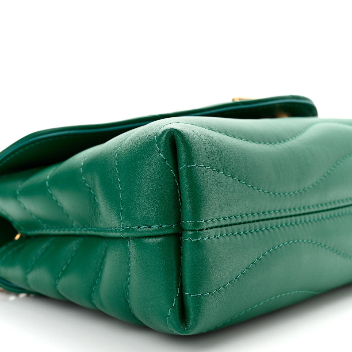 Louis Vuitton Calfskin New Wave Chain Bag MM NM Emerald 8 of 9