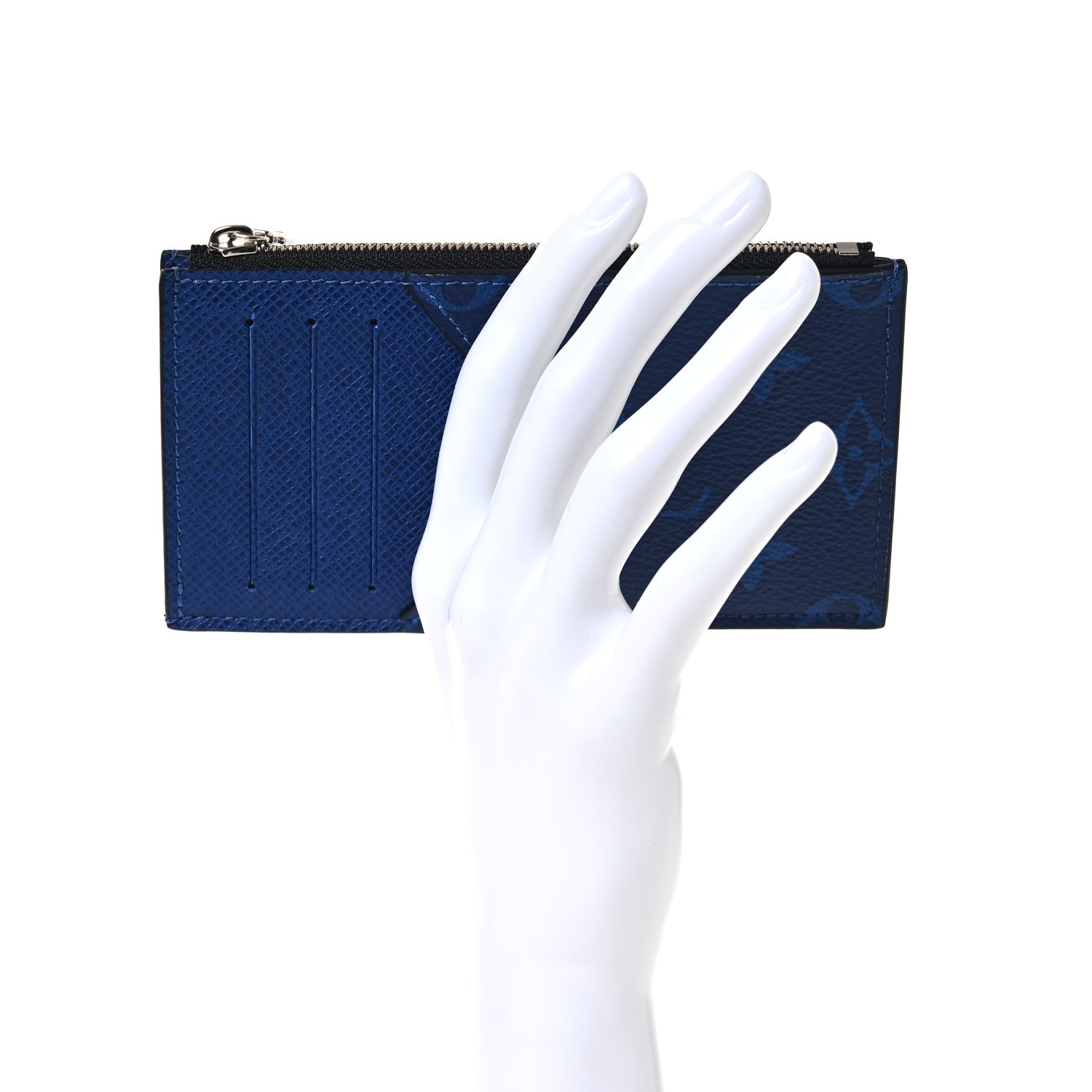 Louis Vuitton Monogram Taiga Coin Card Holder Cobalt 2 of 10