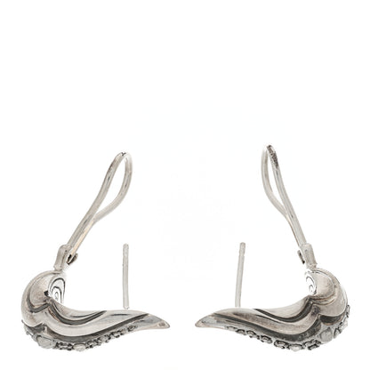John Hardy Sterling Silver Diamond Lahar Wing Stud Earrings 3 of 5