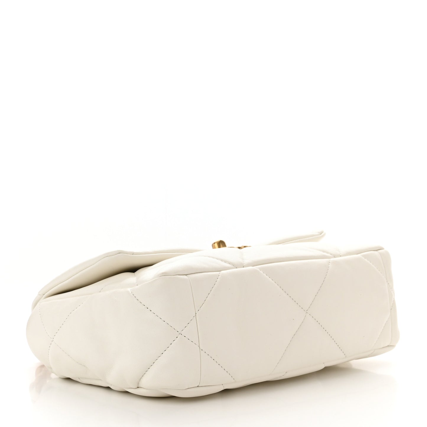 Lambskin Quilted Medium Chanel 19 Flap White