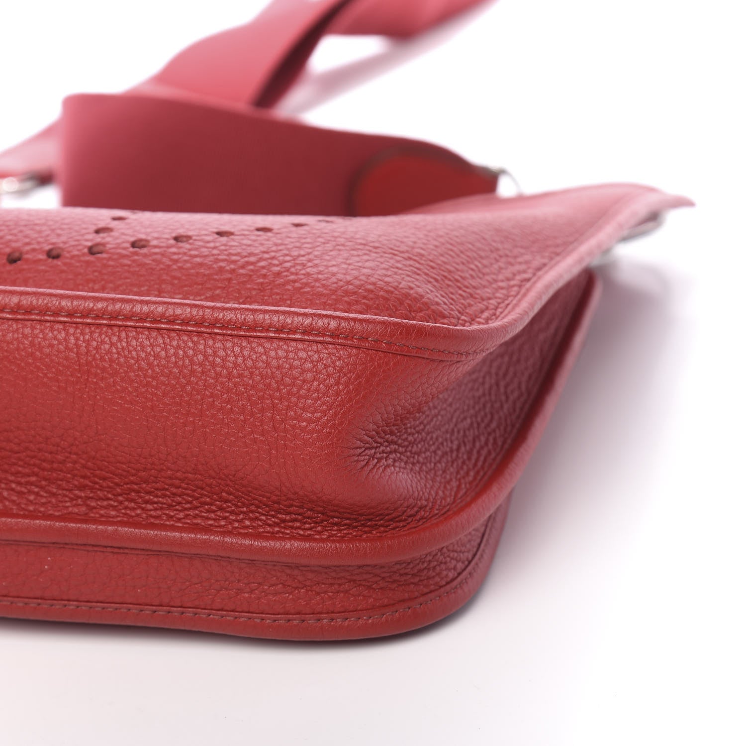 Hermes Taurillon Clemence Evelyne III PM Rouge Garance 9 of 10