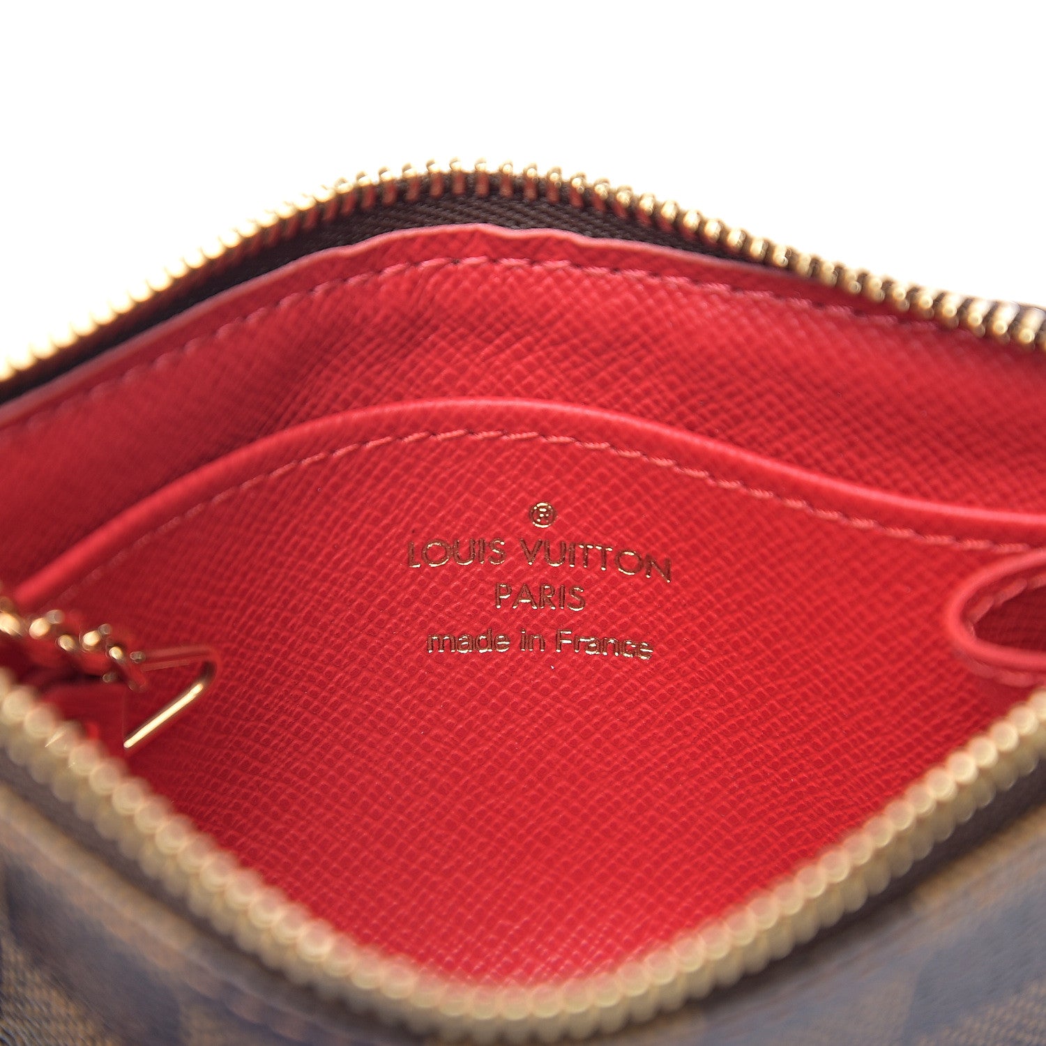 Louis Vuitton Damier Ebene Complice Trunks and Bags Key Pouch Red 5 of 5