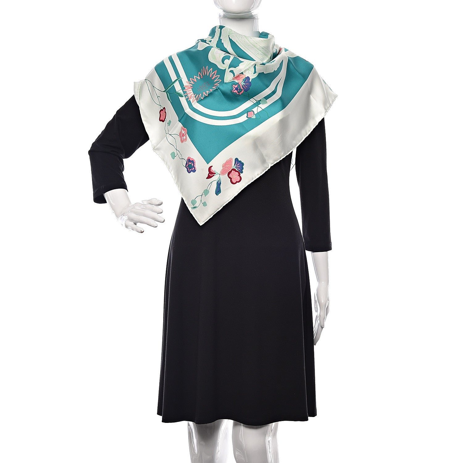 Hermes Silk Brides Fleuries Scarf 90 2 of 3