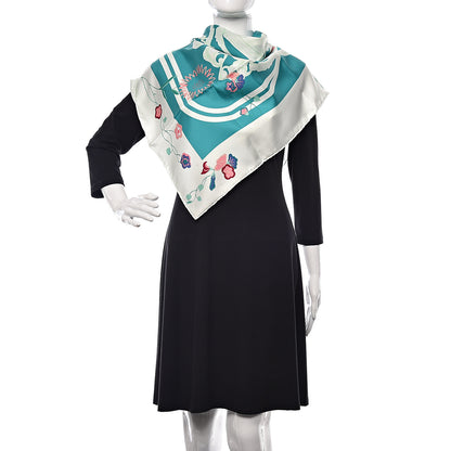 Hermes Silk Brides Fleuries Scarf 90 2 of 3