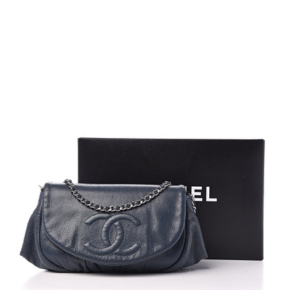 Chanel Caviar Half Moon Wallet On Chain WOC Blue 13 of 13