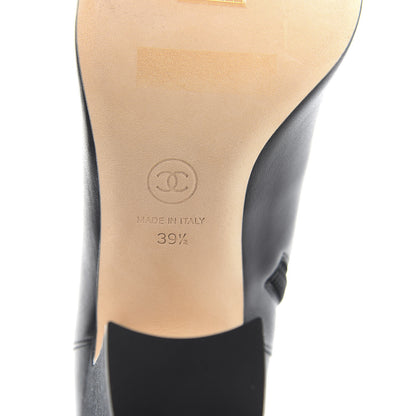 Chanel Lambskin Grosgrain CC Cap Toe Short Boots 39.5 Black 8 of 10