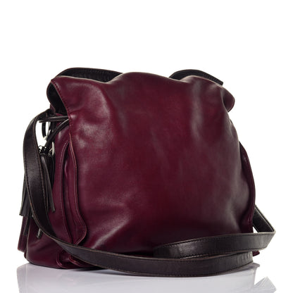 Loewe Nappa Small Flamenco Shoulder Bag Wine 3 of 9