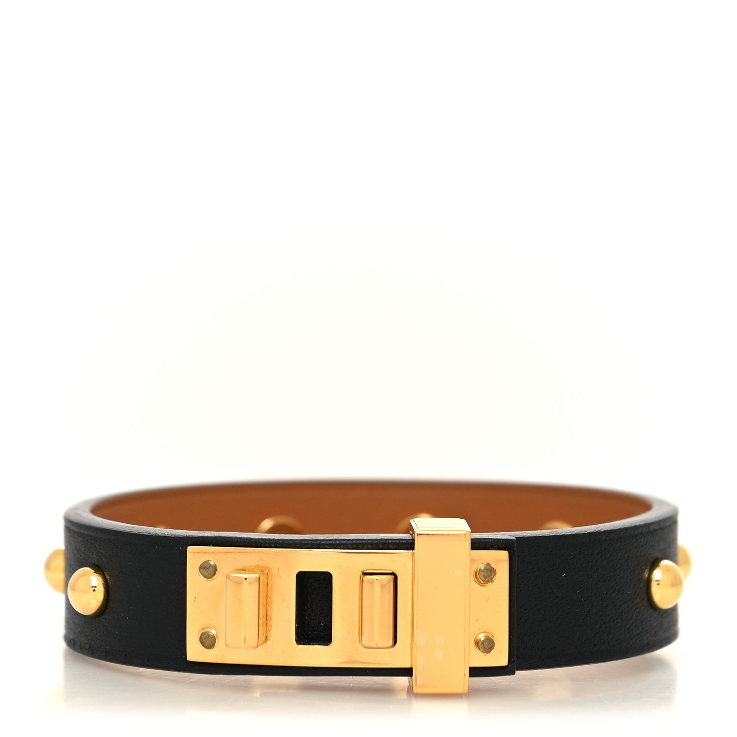 Hermes Swift Mini Dog Clous Ronds Bracelet T1 Black 1 of 6