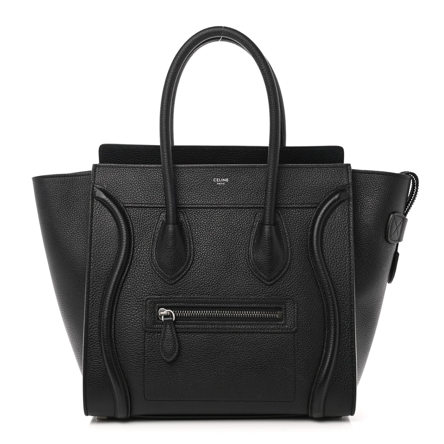 Drummed Calfskin Micro Luggage Black