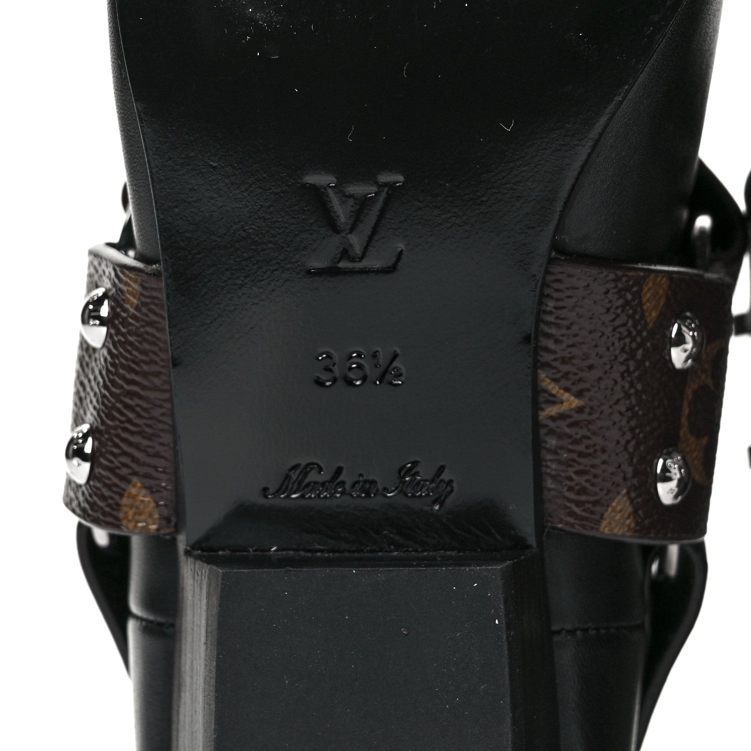 Louis Vuitton Calfskin Monogram Rhapsody Ankle Boots 36.5 Black 6 of 7
