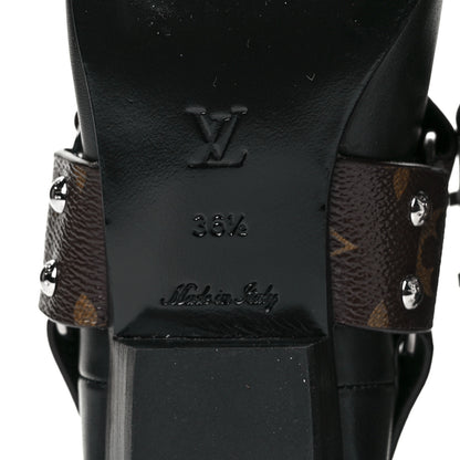Louis Vuitton Calfskin Monogram Rhapsody Ankle Boots 36.5 Black 6 of 7