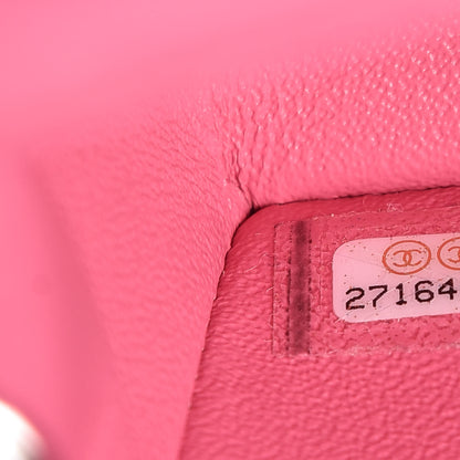 Chanel Lambskin Quilted Mini Rectangular Flap Dark Pink 7 of 10