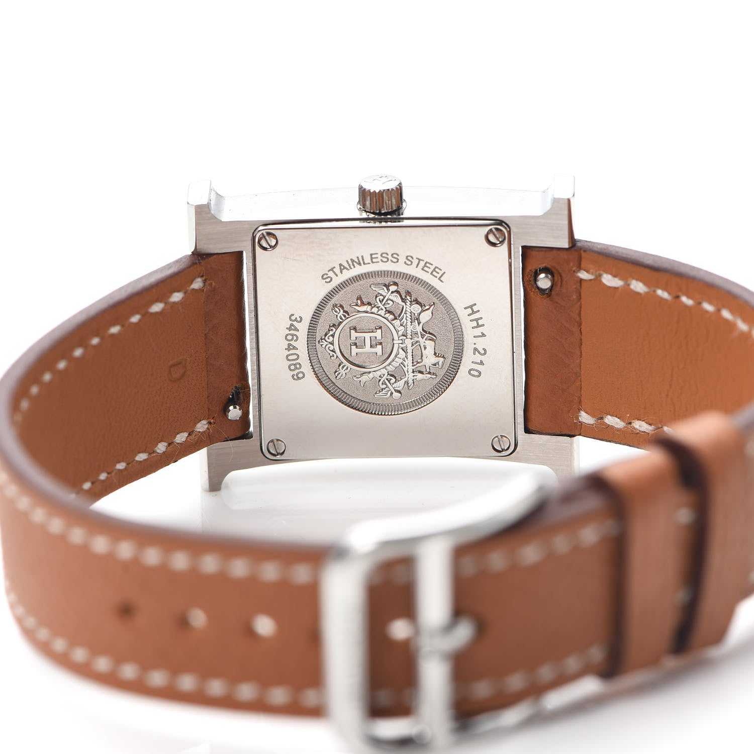Hermes Stainless Steel Epsom 21mm Heure H Hour Quartz Watch Gold 4 of 6