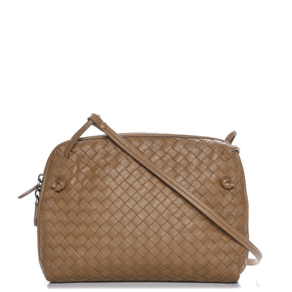 Bottega Veneta Nappa Intrecciato Pillow Crossbody Messenger Camel 1 of 9
