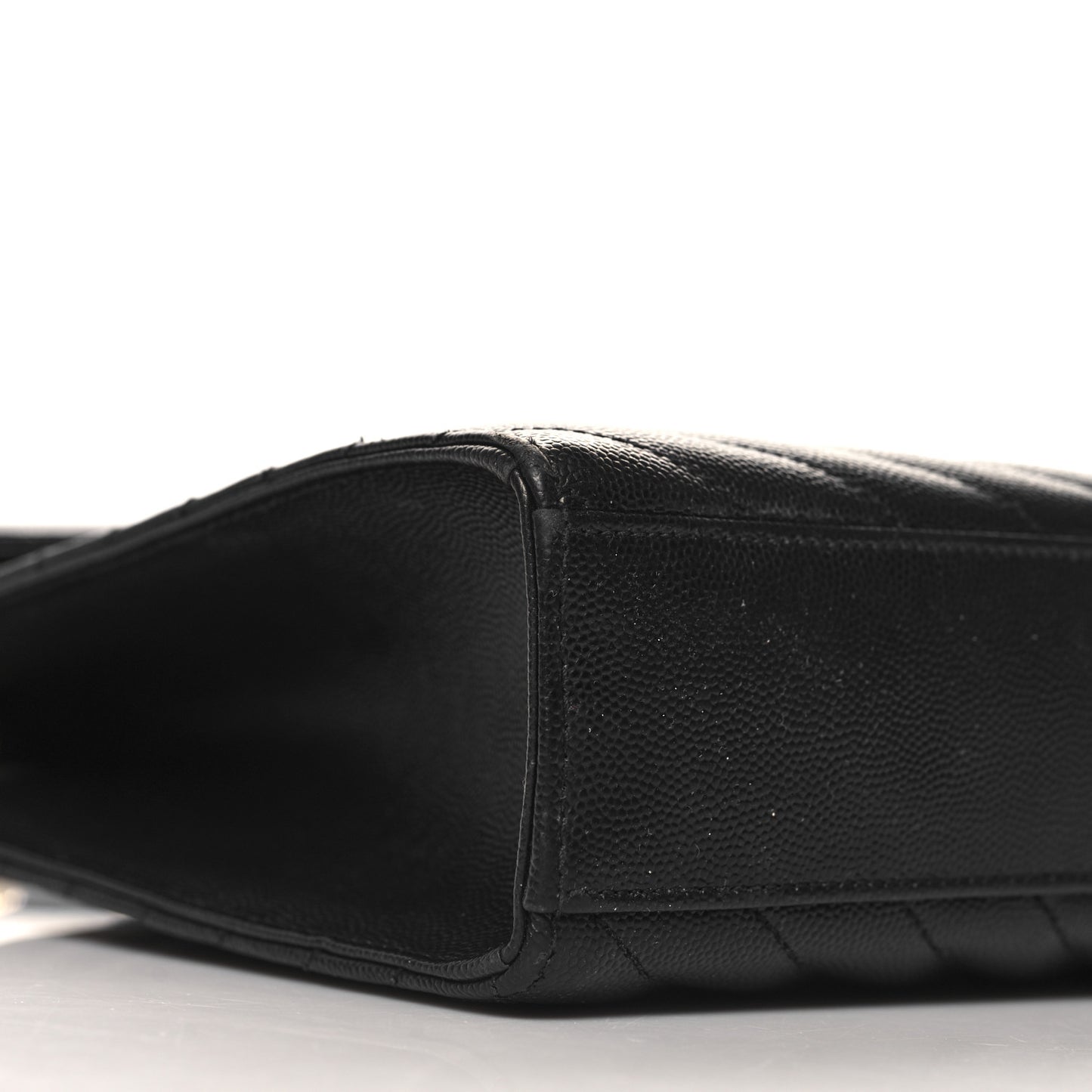 Grain De Poudre Matelasse Chevron Large Monogram Satchel Black