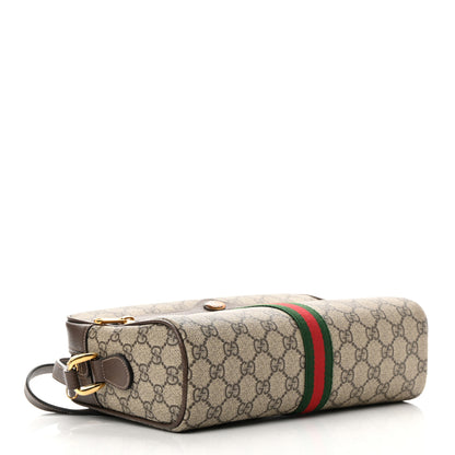 Gucci GG Supreme Monogram Web Small Ophidia Shoulder Bag Brown 4 of 10