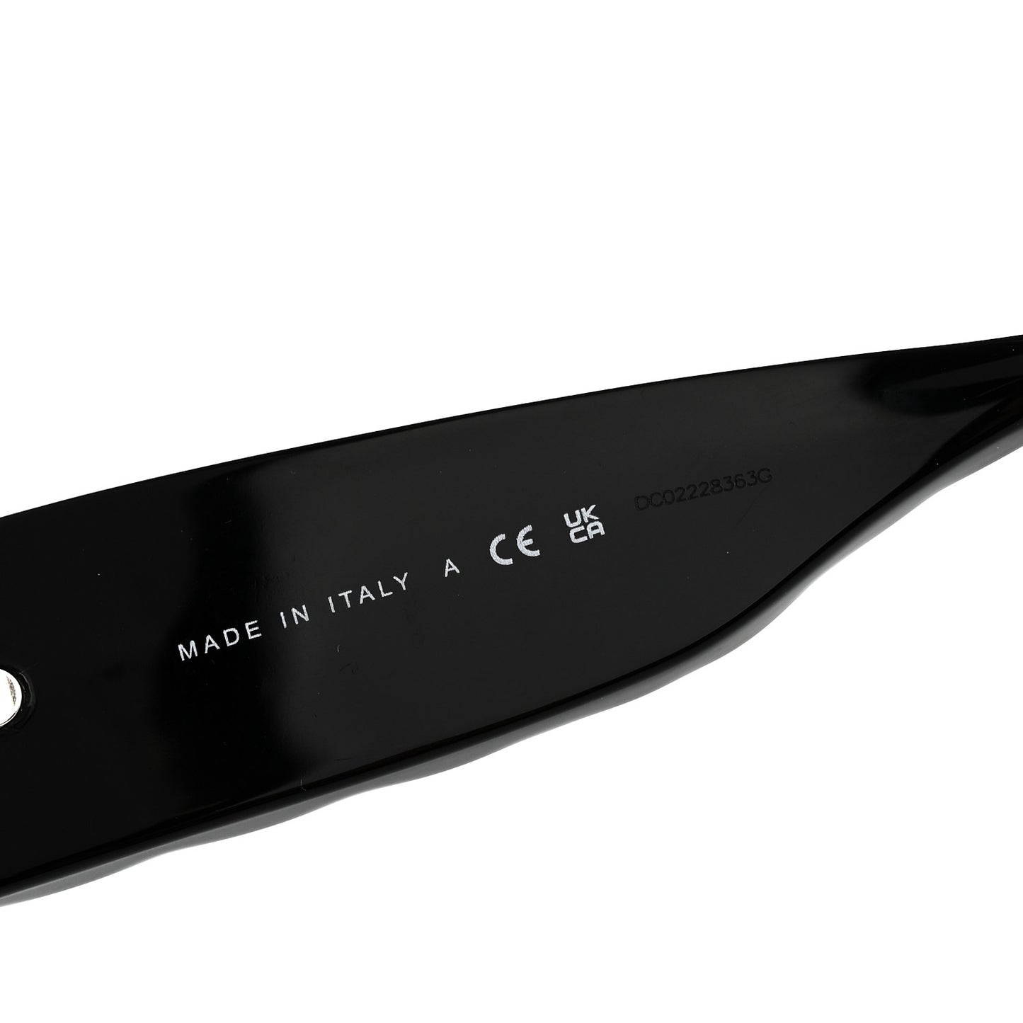 Acetate Quilted CC Rectangle Sunglasses 5483-A Black