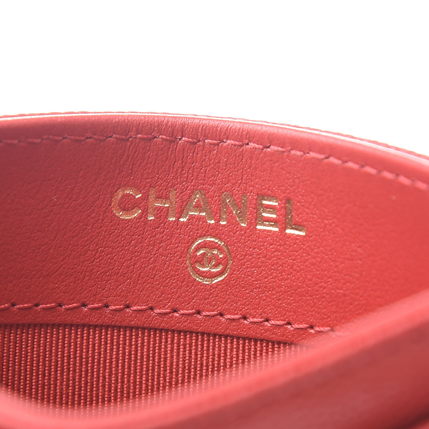 Chanel Caviar Quilted Card Holder Red 6 of 9