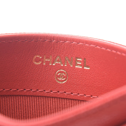 Chanel Caviar Quilted Card Holder Red 6 of 9
