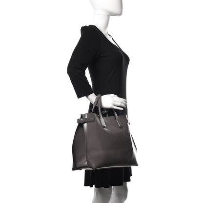 Burberry Soft Calfskin Medium Banner Tote Sepia Grey 2 of 11