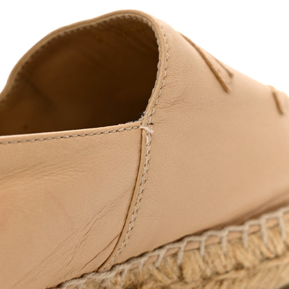 Chanel Lambskin CC Espadrilles 39 Beige Black 9 of 10