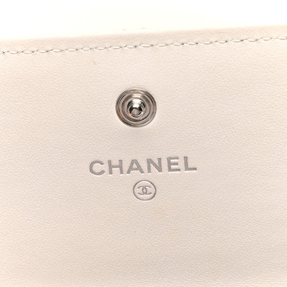 Chanel Lambskin Quilted Chanel 19 Flap Wallet White Black 6 of 7