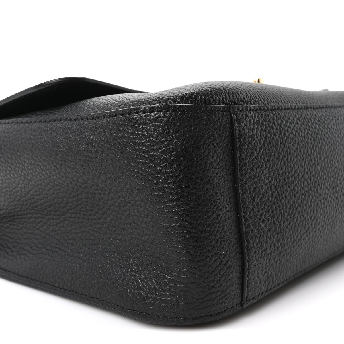 Grained Calfskin Small Souplissimo Maxi Flap Black