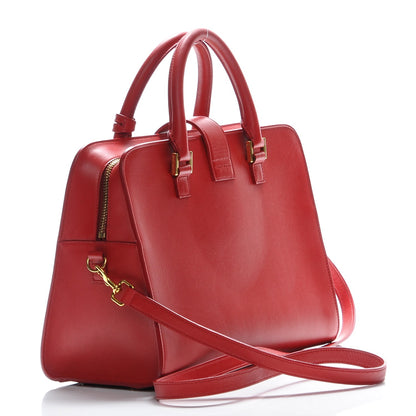 Saint Laurent Calfskin Small Monogram Cabas Lipstick Red 3 of 8