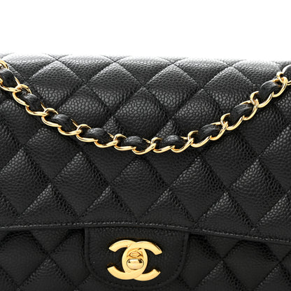 Chanel Caviar Quilted Medium Double Flap Black 8 of 11