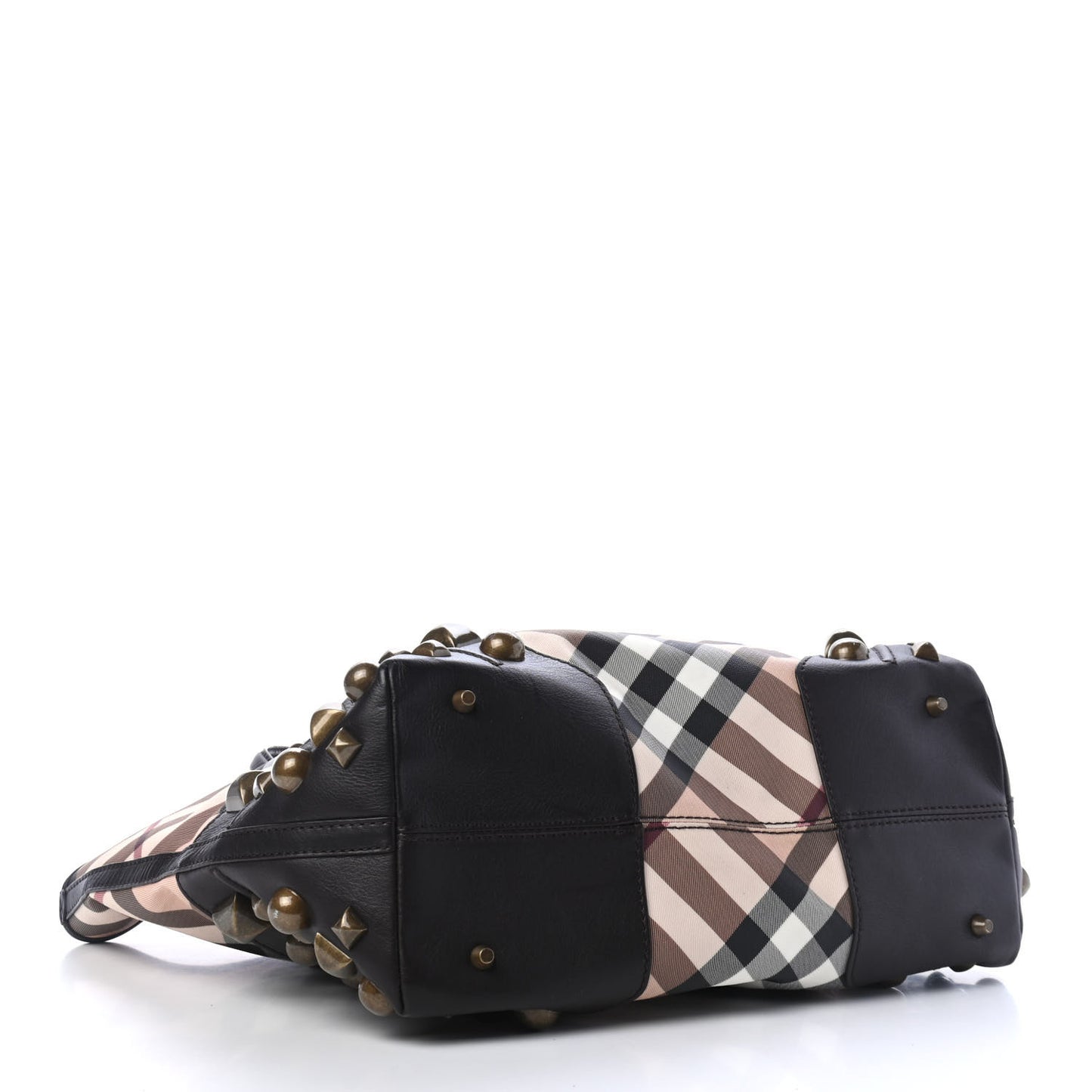 Nova Check Mega Stud Nickie Tote Black