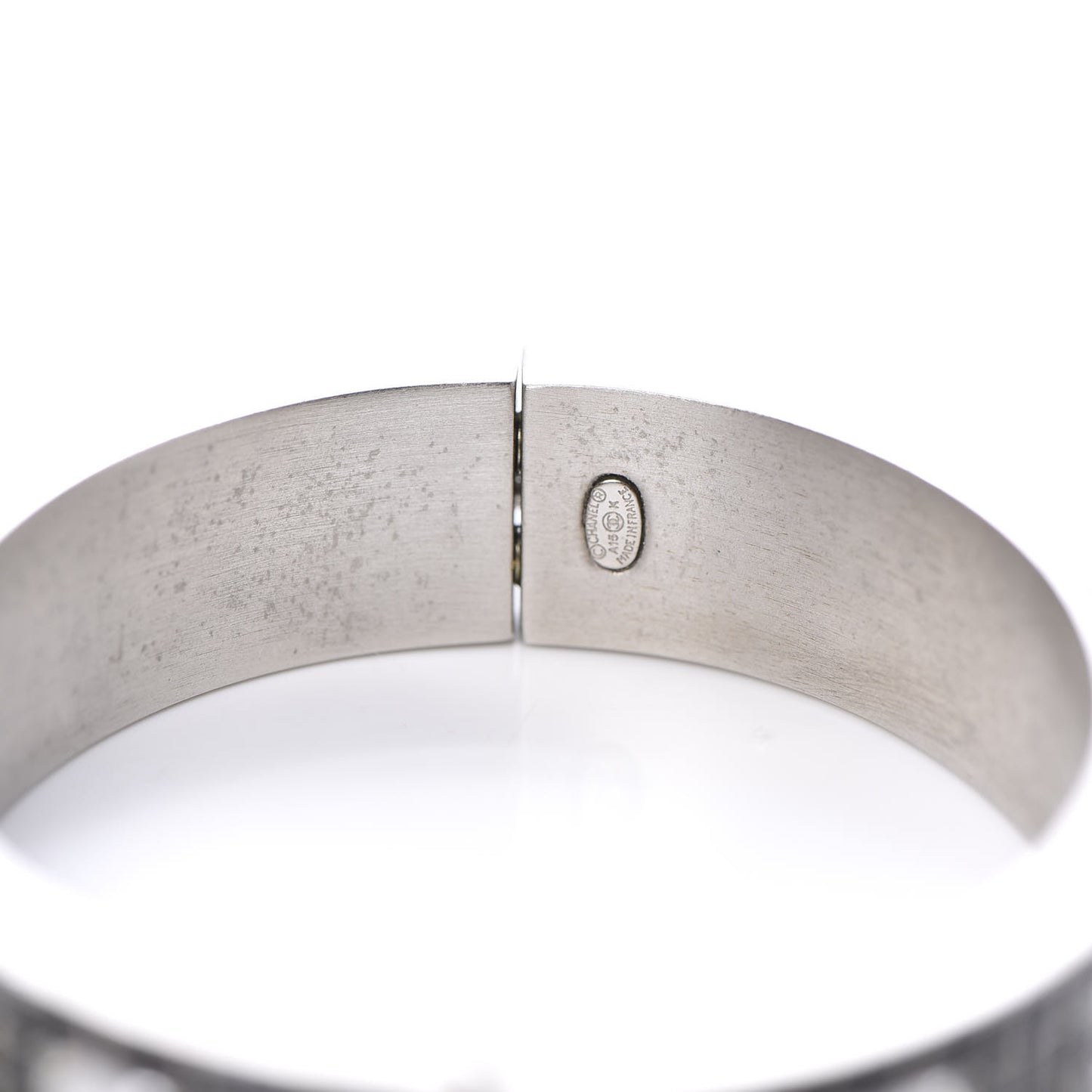 Baguette Crystal Bangle Silver Black