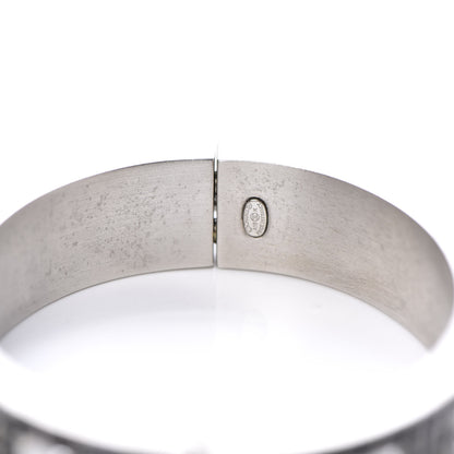Chanel Baguette Crystal Bangle Silver Black 4 of 5