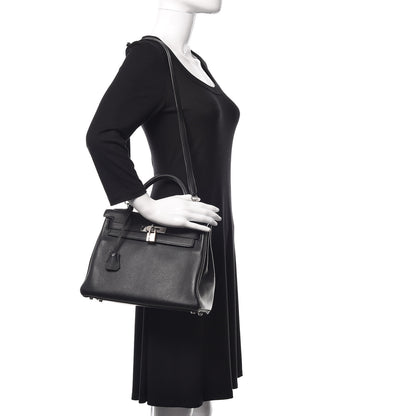 Hermes Taurillon Clemence Kelly Retourne 28 Black 3 of 45