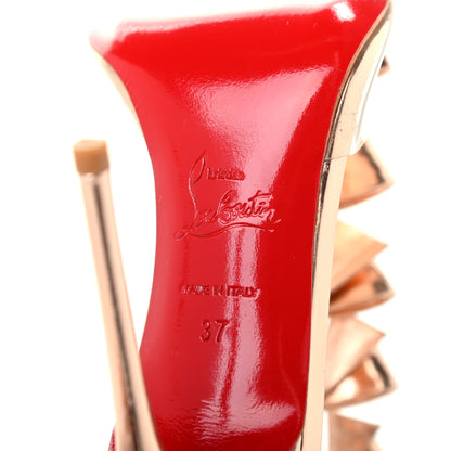 Christian Louboutin Metallic Calfskin PVC Bow Bow 20th Anniversary 100 Pumps 37 Pink 5 of 11