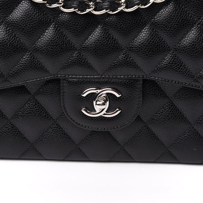 Chanel Caviar Quilted Jumbo Double Flap Black 11 of 12