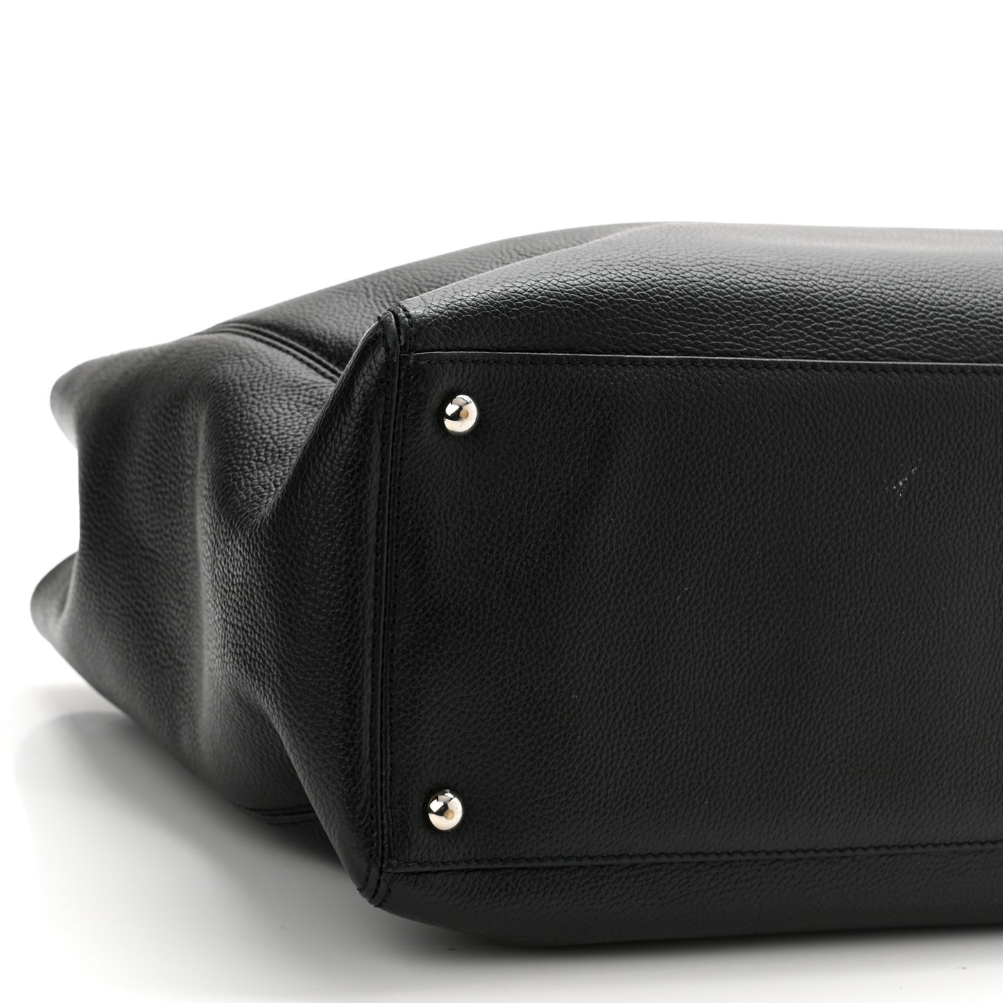 Calfskin Cerf Executive Shopper Tote Black