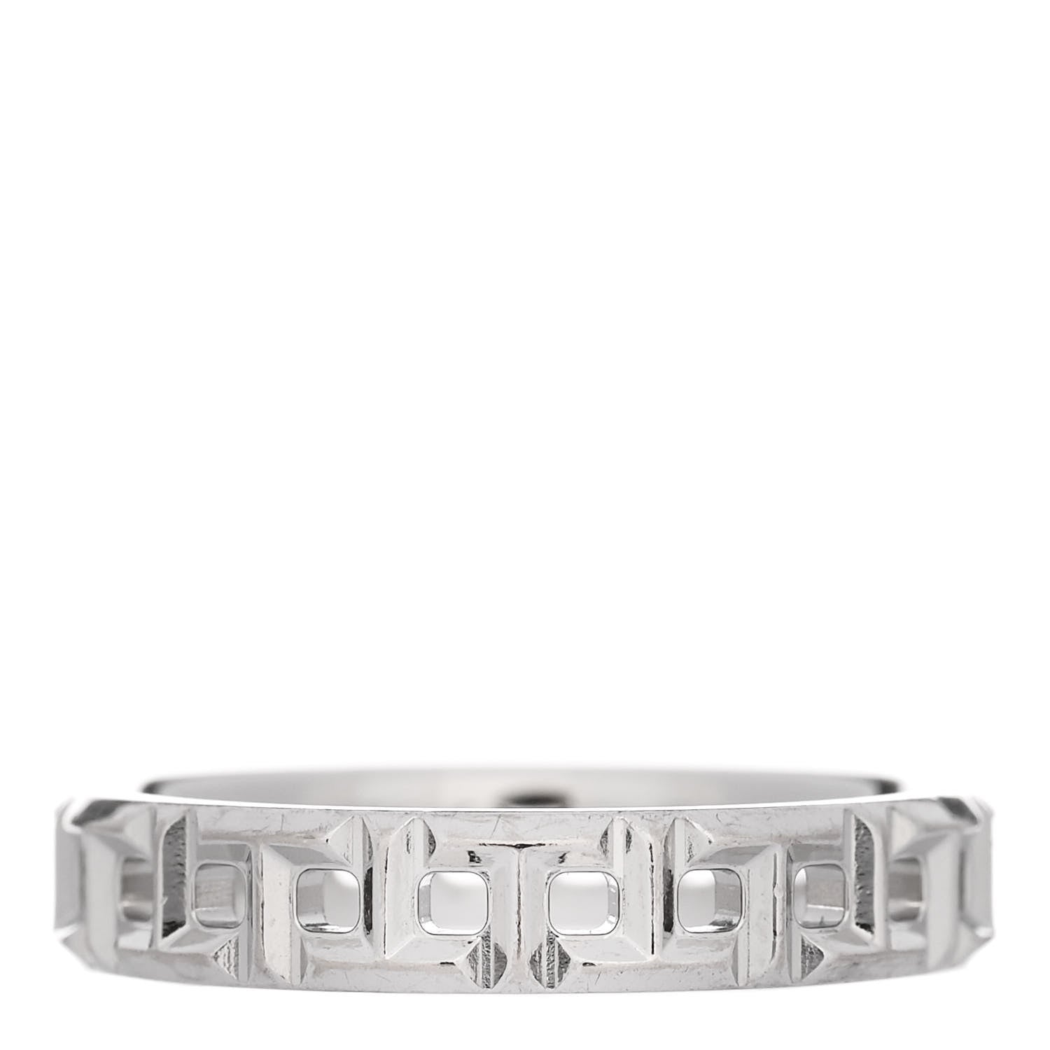 Tiffany 18K White Gold Narrow T True Band Ring 48 4.5 3 of 4