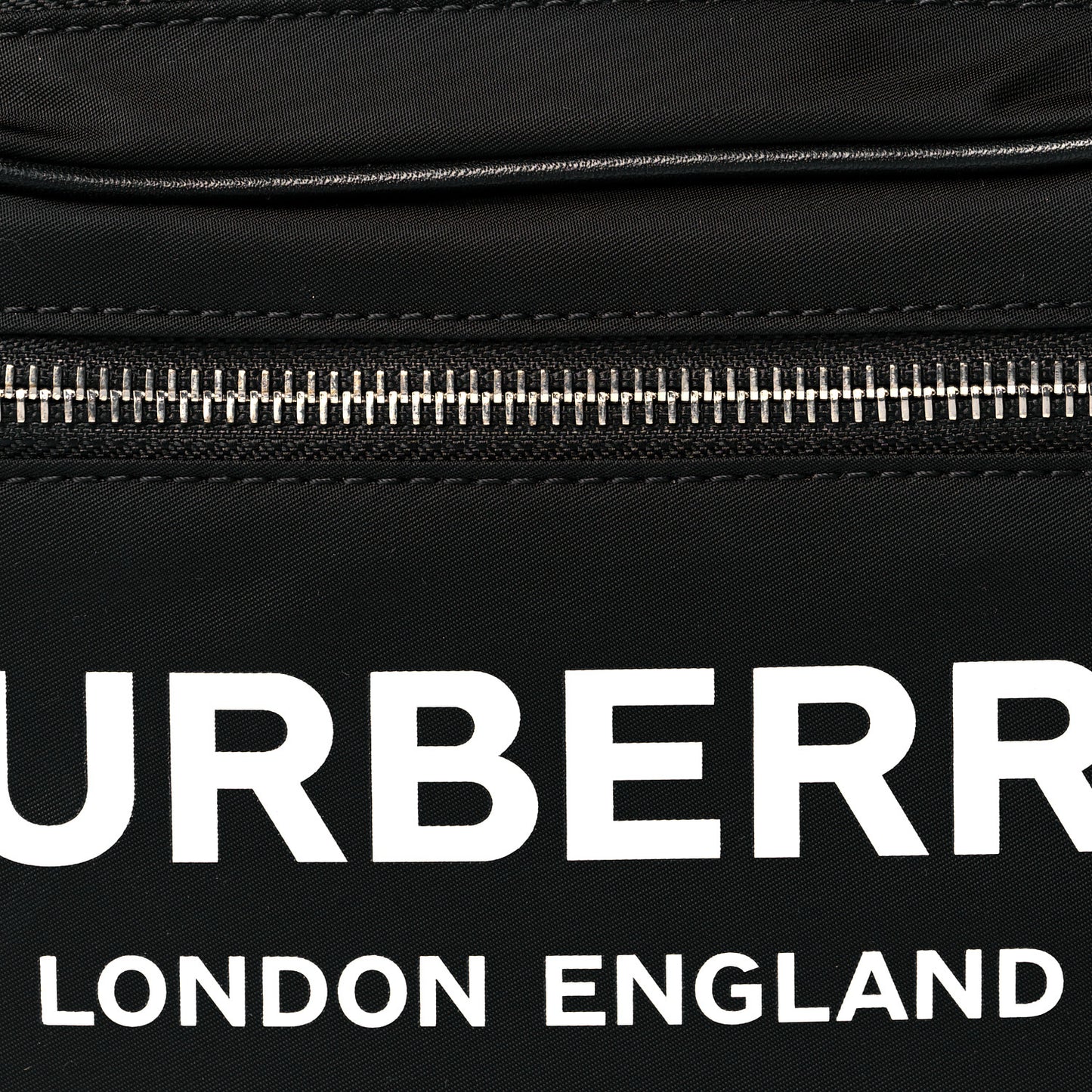 Econyl Logo Print Bum Bag Black