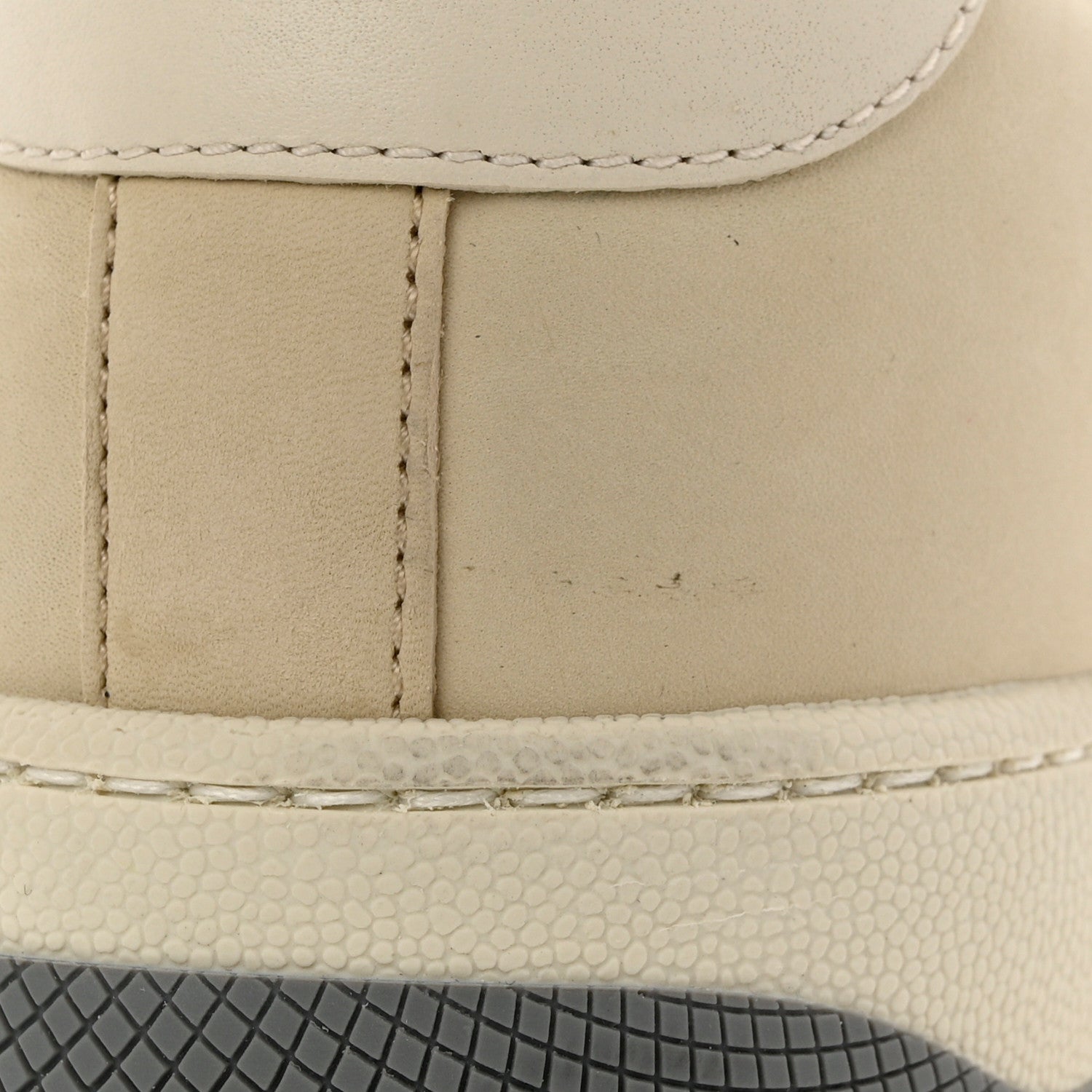 Gucci Nylon Nubuck Web Womens Screener Sneakers 37.5 Mystic White Dusty Milk 9 of 12