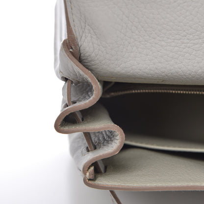 Hermes Taurillon Clemence Kelly Retourne 35 Gris Perle 23 of 28