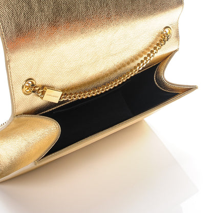 Saint Laurent Metallic Calfskin Medium Classic Monogram Kate Tassel Satchel Gold 5 of 7