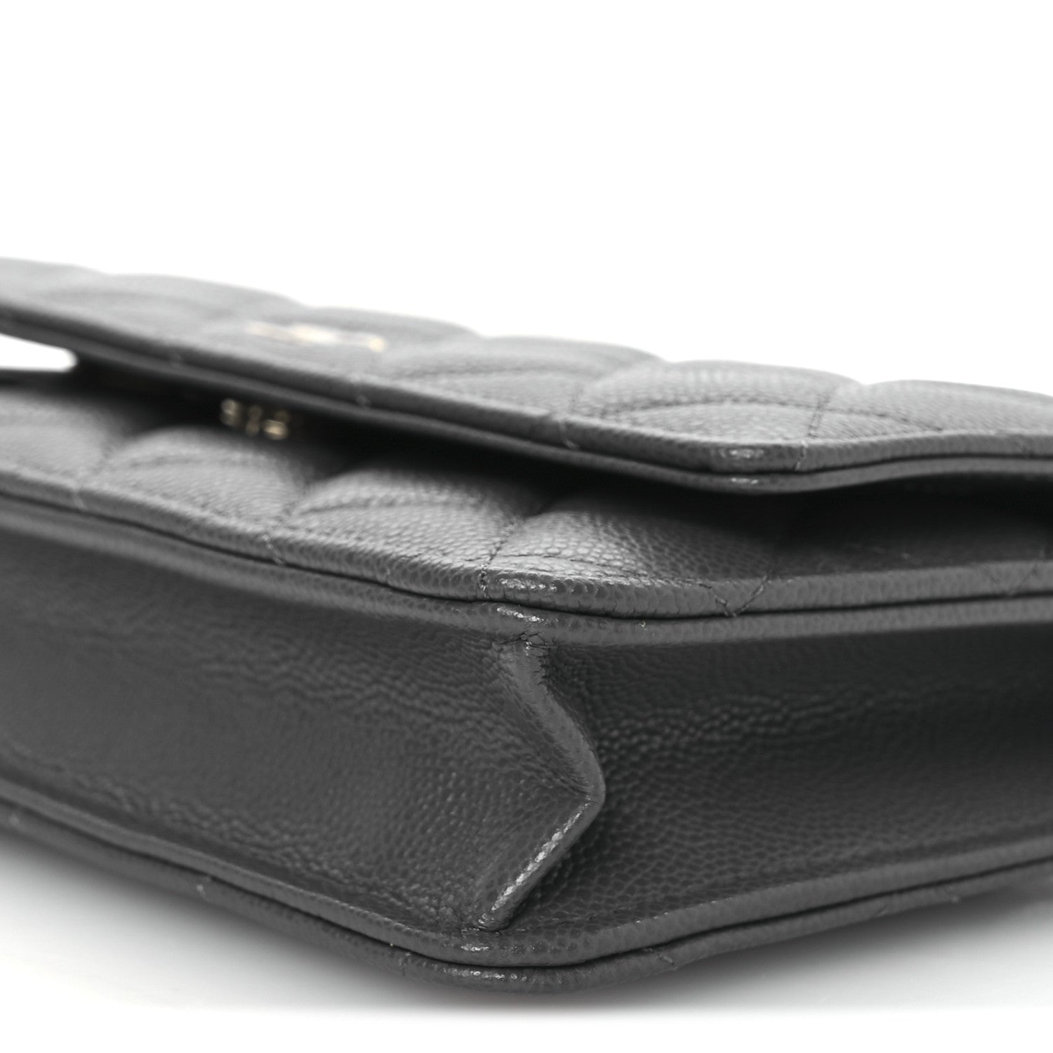 Chanel Caviar Quilted Wallet on Chain WOC Grey 11 of 14